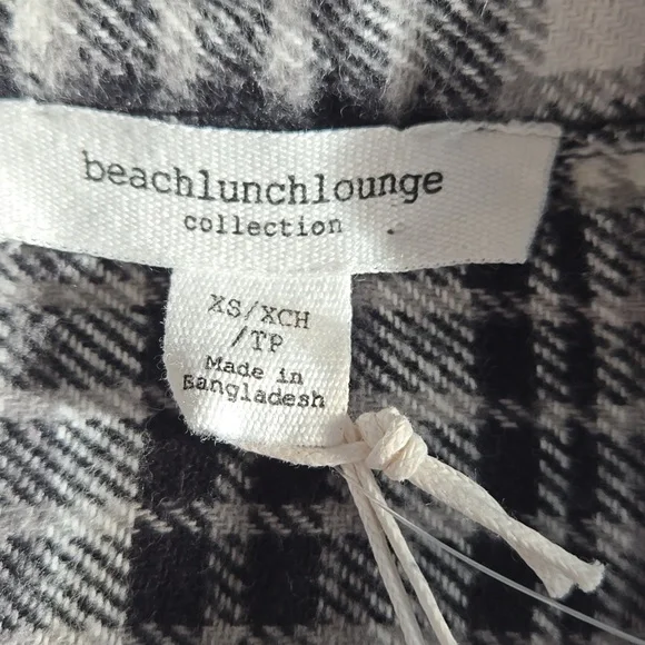 NWT Beachlunchlounge Shacket Shirt Jacket Size XS Small Flannel - Picture 5 of 10